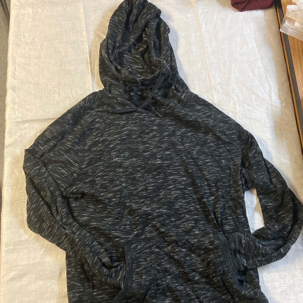 Express Dark Heathered Hoodie. Size Medium.